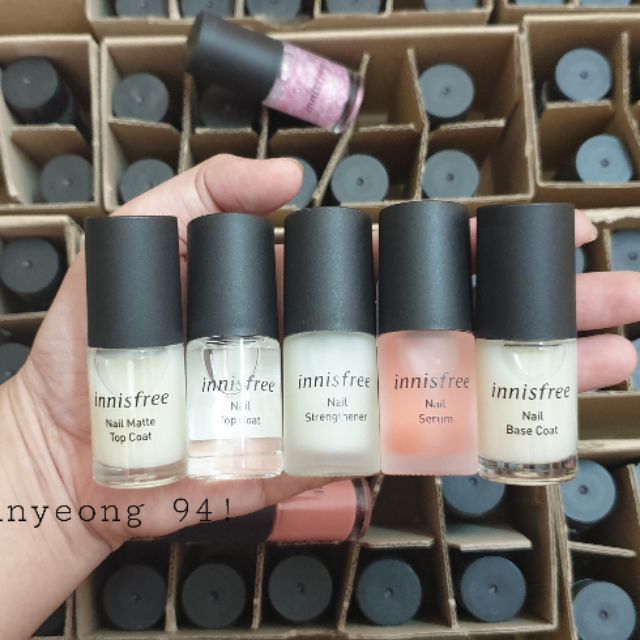 [Mẫu Mới 2023] Sơn Dưỡng Và Bảo Vệ Móng Innisfree Nail Top Coat, Innisfree Nail Strengthener