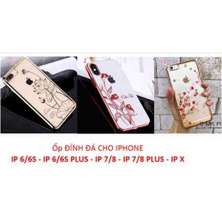 Ốp hình hoa đính đá cực sang chảnh cho iphone các mã
