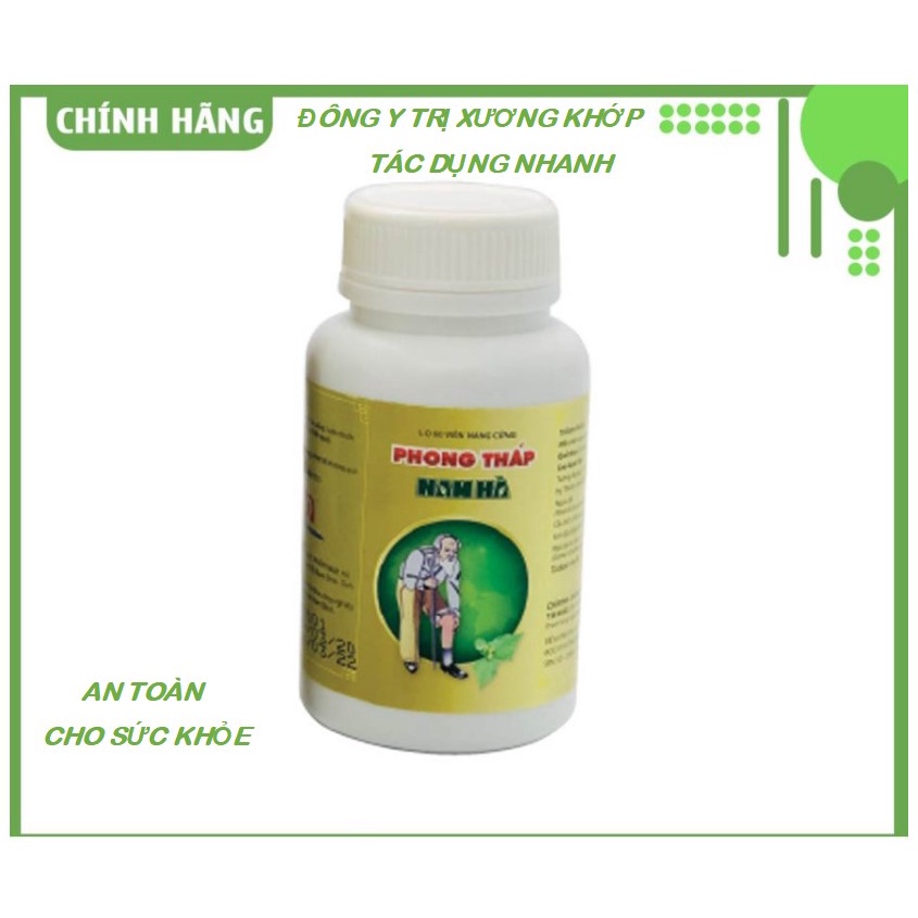 Hoàn Phong Thấp Nam Hà - Lọ 60 viên - Hỗ Trợ Phong Tê Thấp, Tê Bì Chân Tay, Nhức Mỏi Xương Khớp
