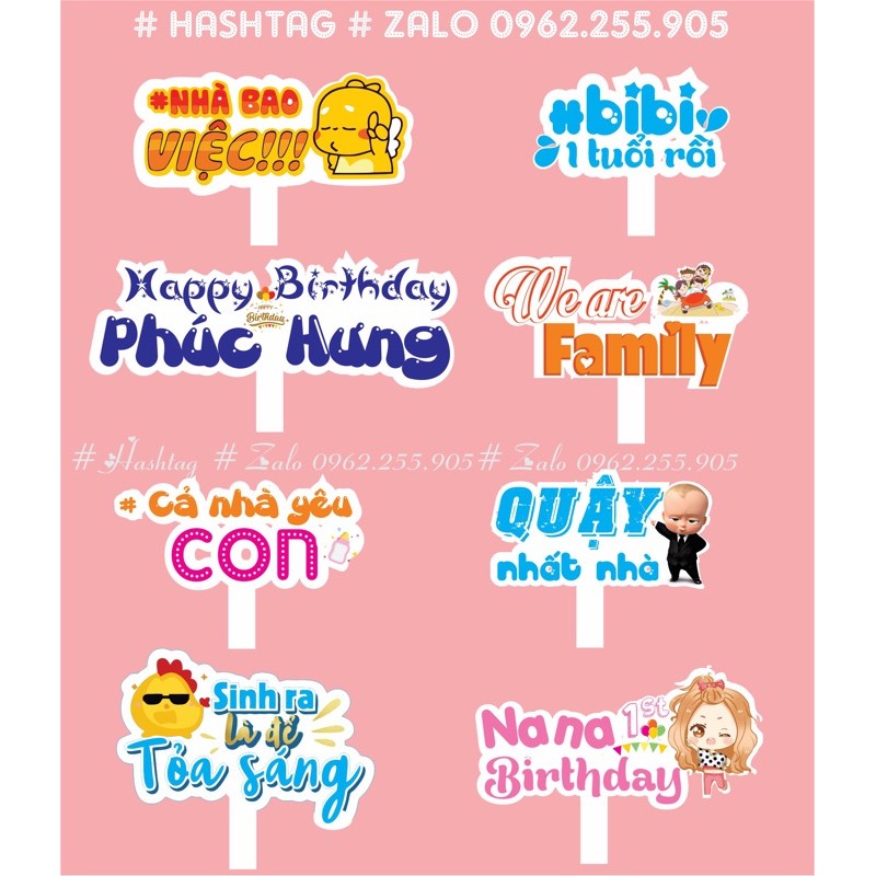 Hashtag Cầm Tay Chụp Hình ( Chủ Đề: Sinh Nhật )