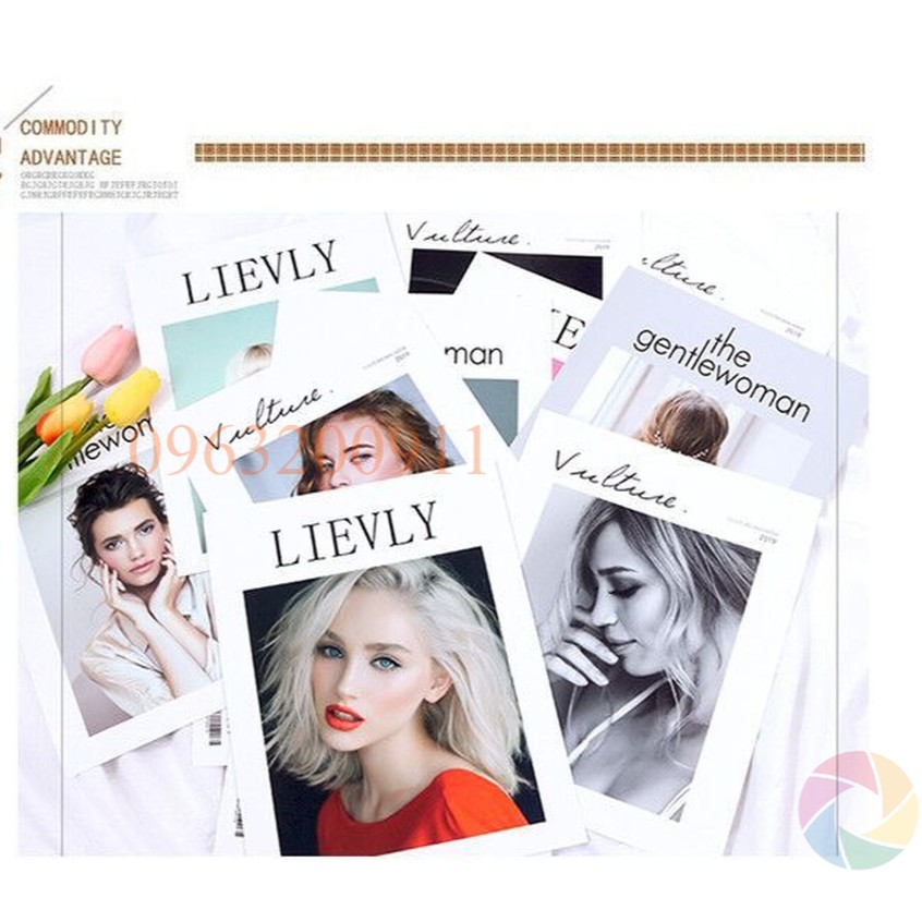 Bìa tạp chí 2 mặt decor chụp hình sản phẩm thời trang