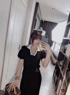 VÁY LEN MONGTOGHI CỔ BẺ 2 MÀU