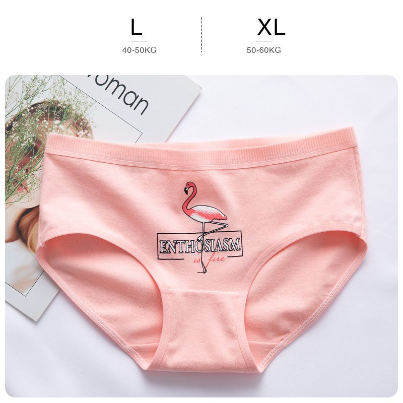 Quần lót nữ cotton cao cấp co giãn kháng khuẩn in hình đáng yêu dễ thương QL25 | BigBuy360 - bigbuy360.vn