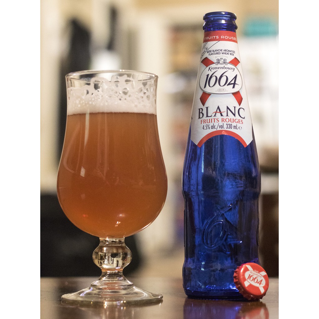 [MUA TẠI ĐÀ NẴNG - FREE SHIP] Kronenbourg 1664 Blanc - Bia Pháp - 330ml/chai - thùng 24 chai