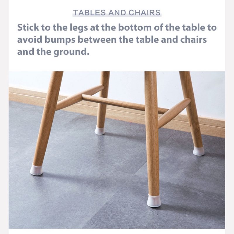 Set 4 Miếng Lót Chân Bàn Ghế Bằng Silicon Chống Trượt