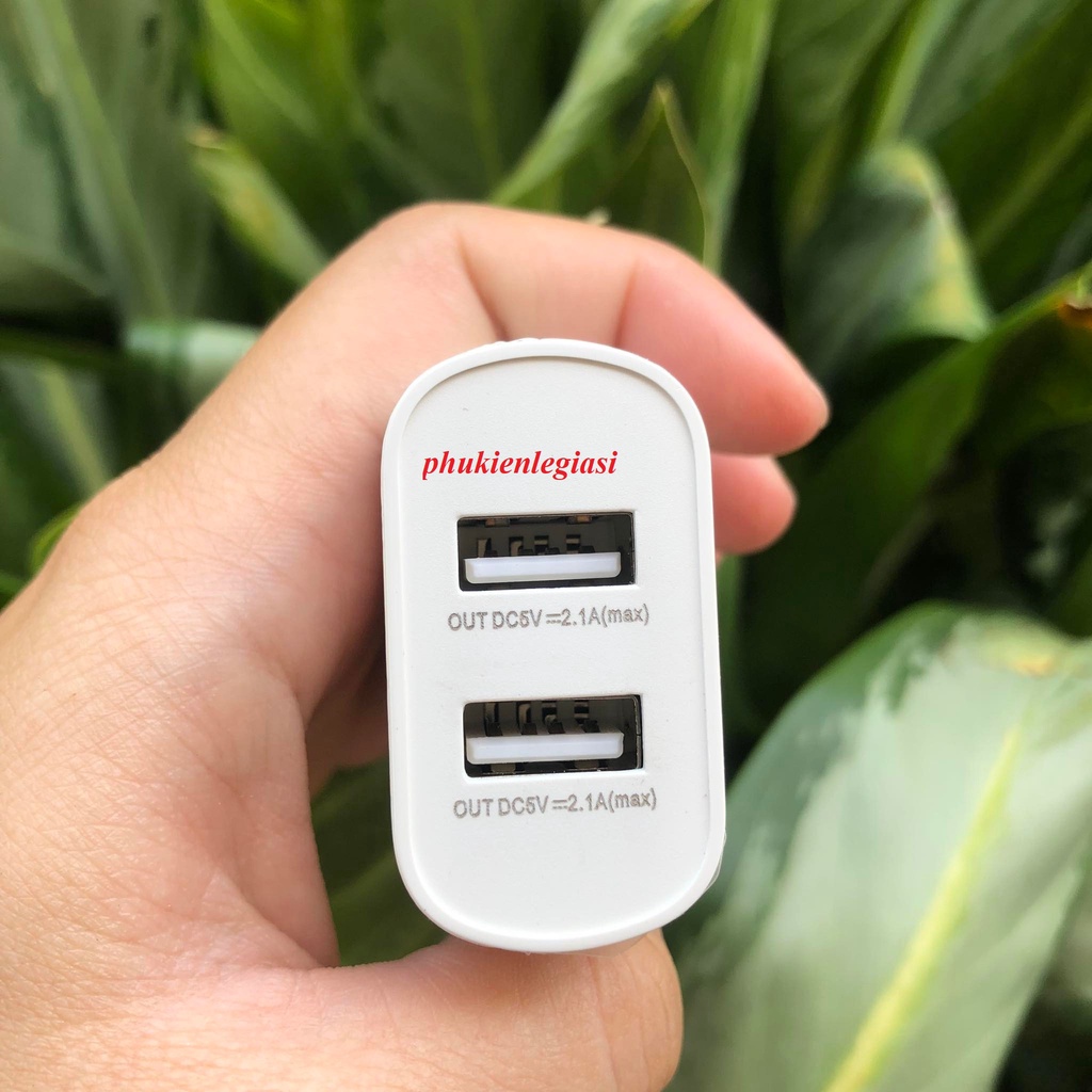 Cốc sạc 2 cổng usb Remax U35 2 USB công suất 2.1A