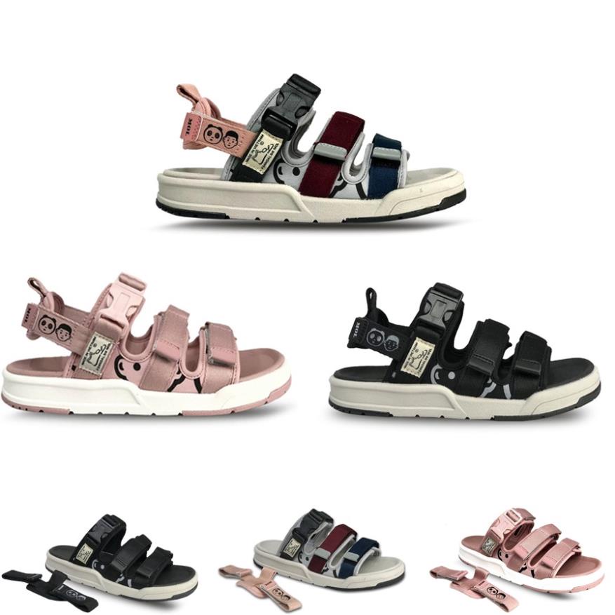 Giày Sandal MOL Nam Nữ 3 Quai Ngang Dán Xé Quai Hậu Tháo Rời Đế Cao Su Êm Chân Không Hôi Nước KIM