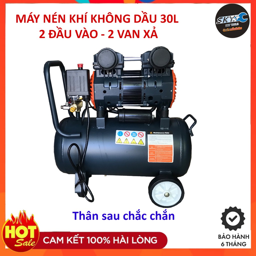 [ CHÍNH HÃNG ] Máy nén khí không dầu 2 đầu