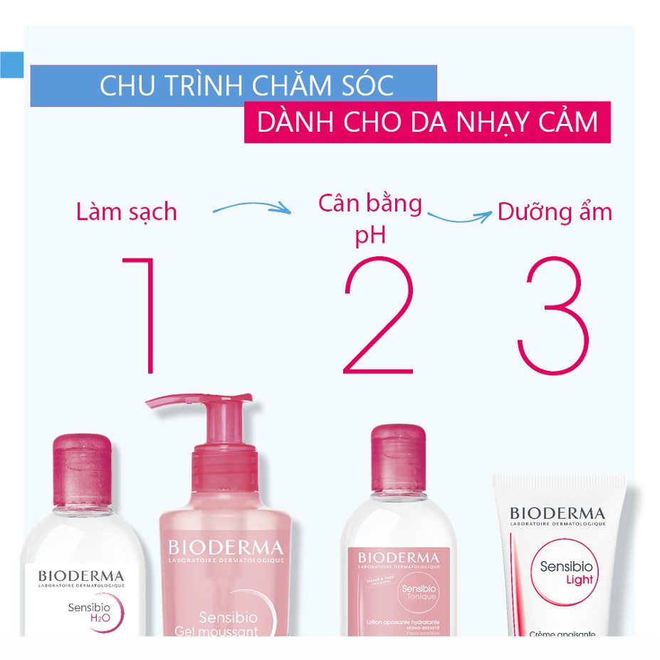 Kem Dưỡng Ẩm Bioderma Cho Da Nhạy Cảm Sensibio Light Cream 40ml
