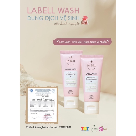 Labell Wash ❤️ Dung Dịch Vệ Sinh Cốc Nguyệt San ❤️ Làm sạch vi khuẩn Date 03/2025