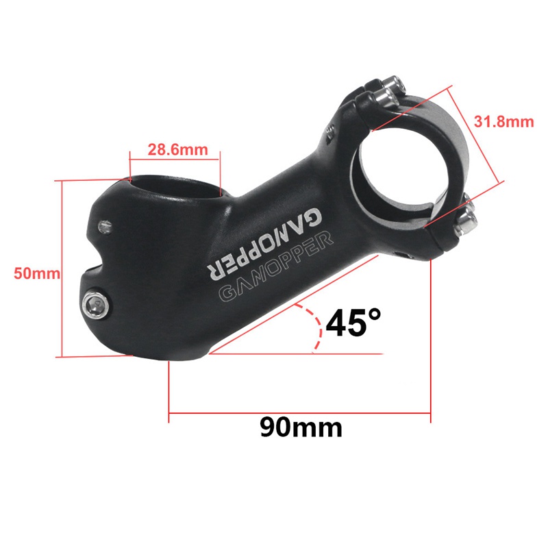 Pô Tăng Góc 45 Độ 31.8X28.6X90mm Cho Xe Đạp Leo Núi