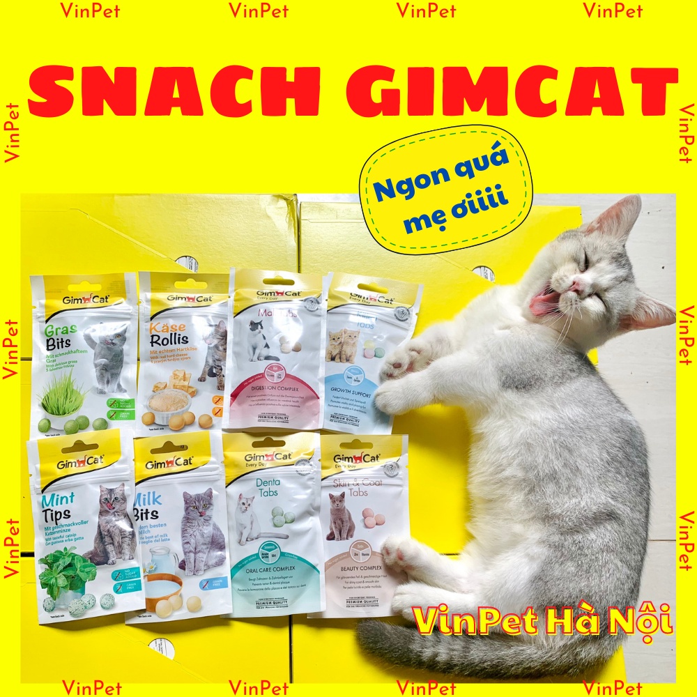 Viên vitamin Gimcat cho mèo các loại gói 40g - Snack Gimcat vitamin - Vitamin cho mèo con