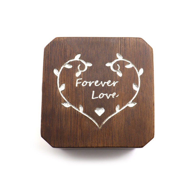 Hộp Đựng Nhẫn Cưới Đính Hôn Màu Trơn