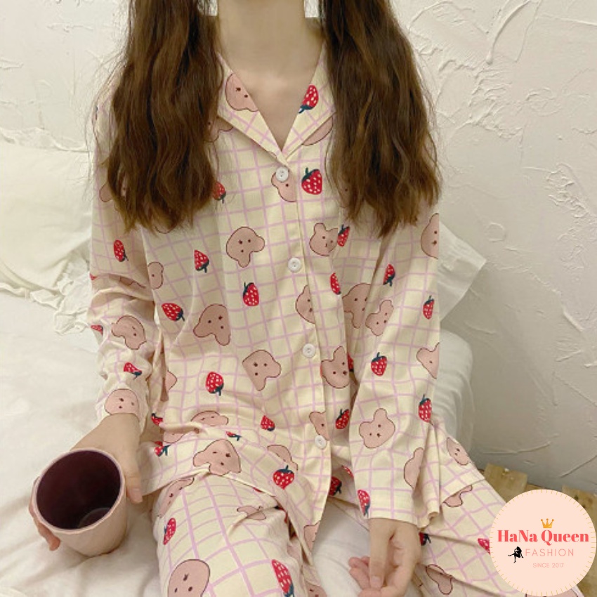 Bộ đồ ngủ Pijama dài tay thu đông nhiều họa tiết con vật mẫu mới hot nhất (Hàng có sẵn)