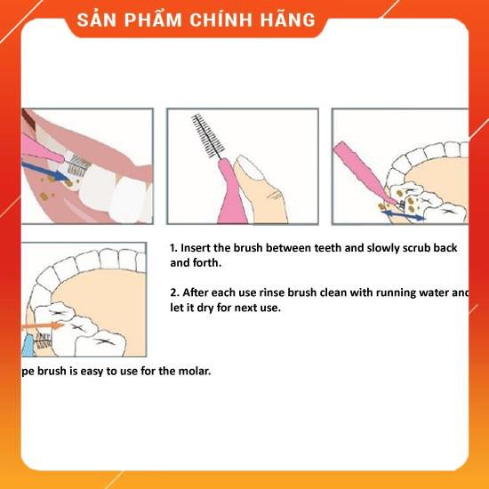 Chải kẽ răng cao cấp SGS kiểu L nhập khẩu từ Hàn Quốc (Vỉ 5 cây)