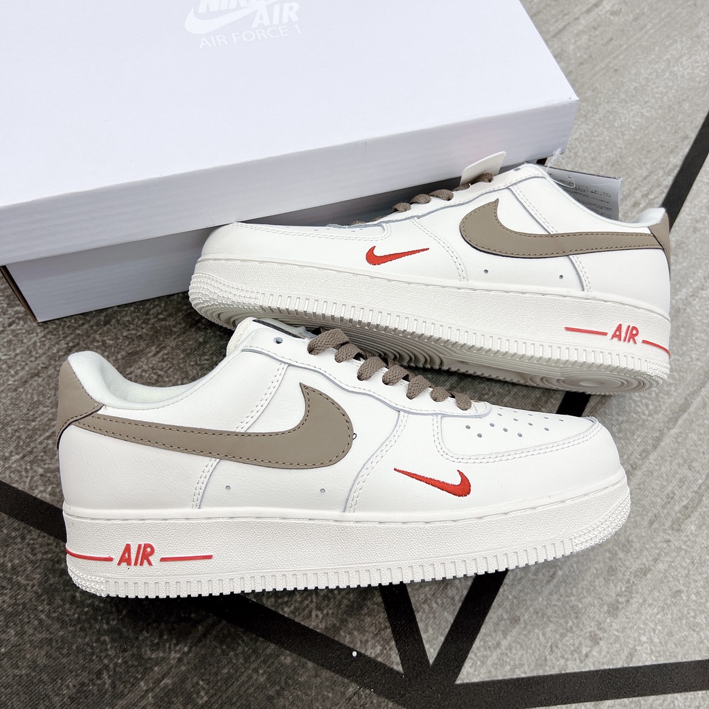 Giày af1 vệt nâu sc, giày air force 1 vệt nâu nam nữ màu chuẩn cực nét