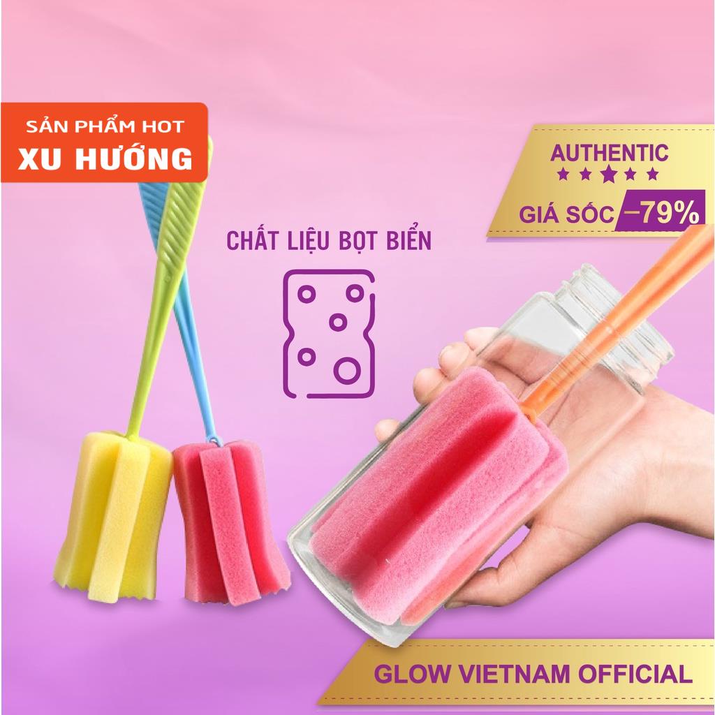 Cọ rửa cốc chén ly bọt biển đa năng siêu sạch tiện dụng 7 màu - Glow Asia