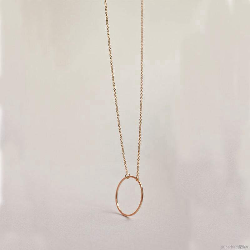 Dây chuyền mặt tròn đơn giản thời trang cho nữ