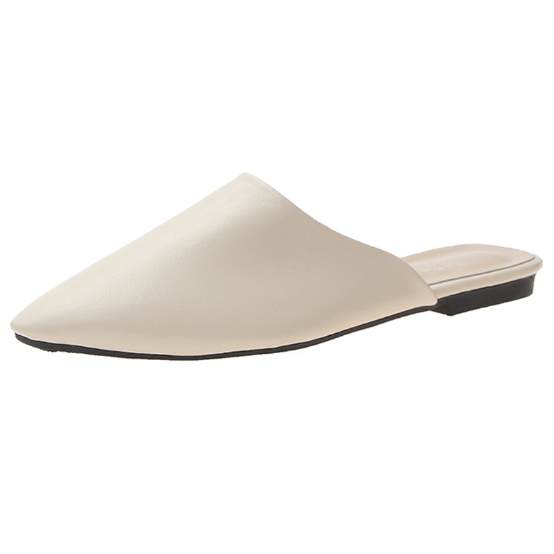 ❧♞Baotou Half slipper woman 2019 summer new fashion hundred flat bottom with rough and lazy people Mullerian dragging s