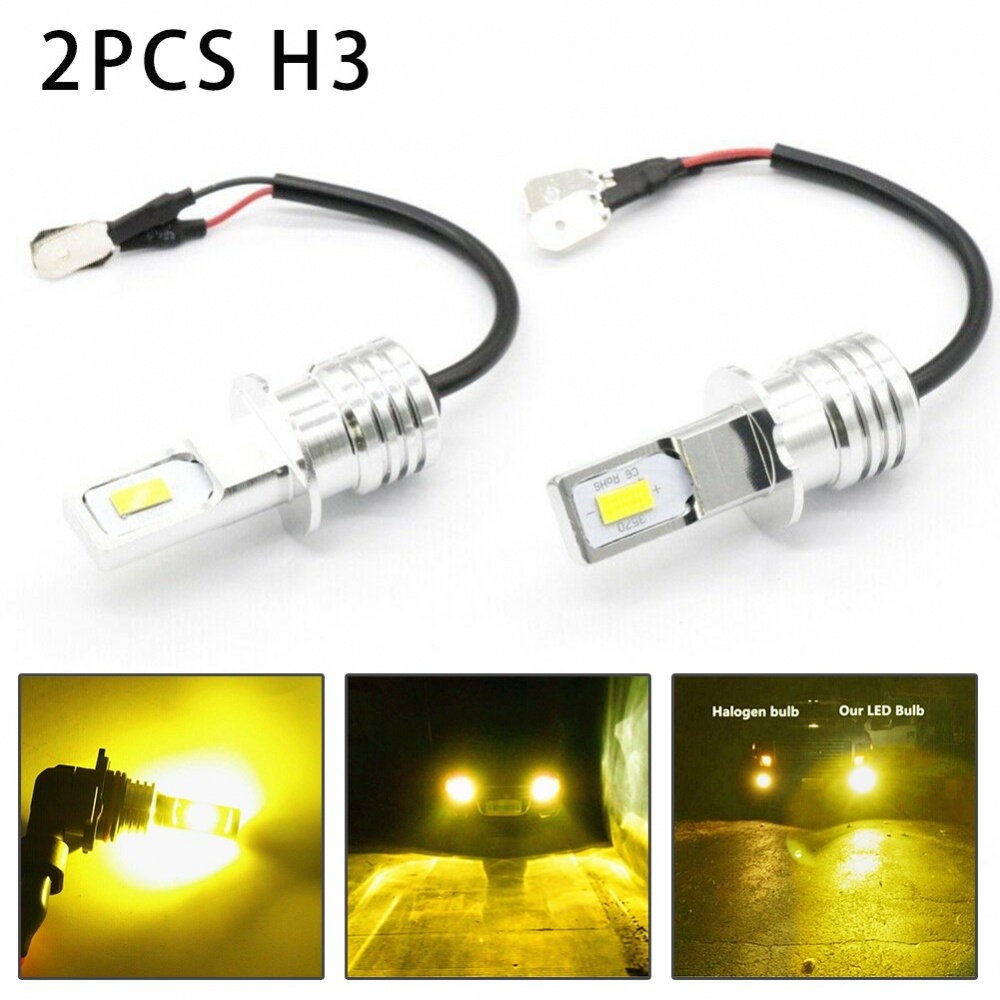 Bộ Chuyển Đổi Bóng Đèn LED H3 CSP Siêu Sáng Bằng Hợp Kim Nhôm Tiện Dụng