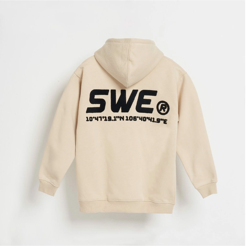 ÁO HOODIE BASIC ZIP KEM/ĐEN | BigBuy360 - bigbuy360.vn
