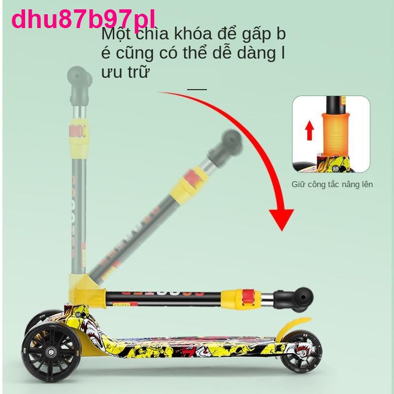 Xe trượt Scooter trẻ em 1-2-3 tuổi và trên 8 có thể ngồi cưỡi một chân trơn