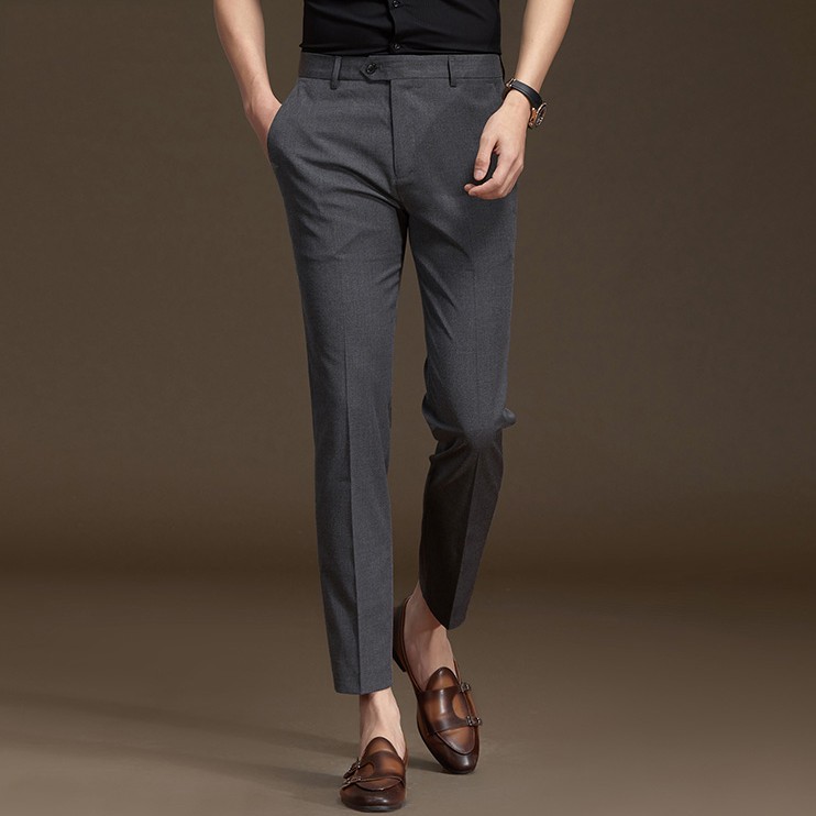 ROLY Quần Âu Nam Dáng Hàn Cao Cấp Cho Dân Công Sở, Quần Tây Nam Trẻ Ống Côn Nhẹ Chất Vải Co Giản Nhẹ Màu Đen, Xanh, Ghi | BigBuy360 - bigbuy360.vn