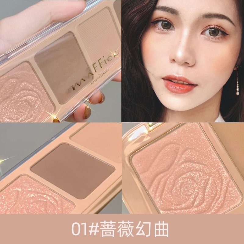 [Hàng mới về] Bảng phấn trang điểm mắt/mũi/má hồng/bắt sáng đa năng nhiều màu sắc kết hợp | BigBuy360 - bigbuy360.vn