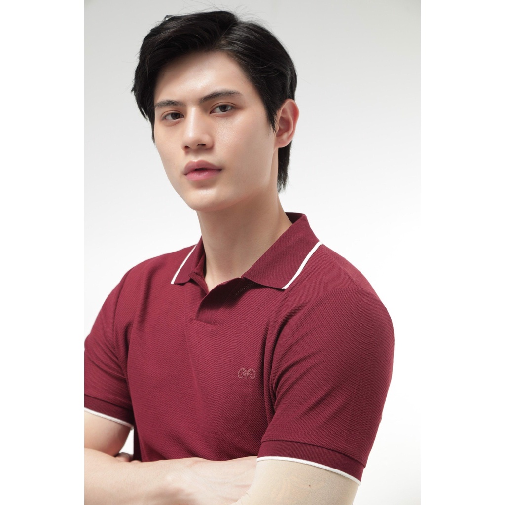 A/G Áo Polo Cổ Chữ V Phom Slimfit. Chất Liệu Cotton Thoáng Mát Không Nhiều Phong Cách Trẻ Trung Năng Động