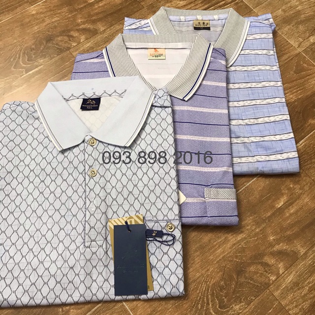 Combo 3 áo thun cotton giấy mỏng Nam Trung Niên dài tay