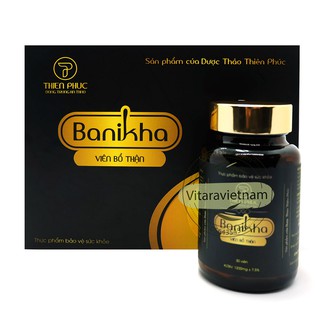 Viên Bổ Thận Banikha Đông Trùng Hạ Thảo Thiên Phúc Tăng Cường Sinh Lý Nam, Chống Xuất Tinh Sớm 1 Hộp 2 lọ 60 Viên
