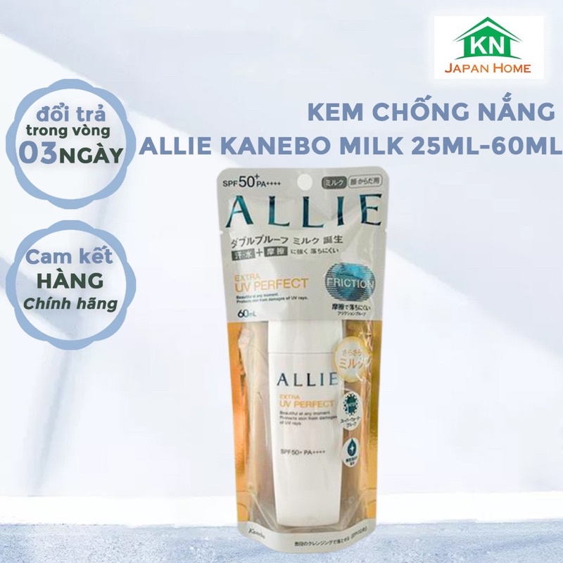 [Hàng_Nhật_Auth] Kem chống nắng kanebo allie extra UV perfect SPF 50+ 60ml dạng sữa milk Nhật [Hàng-Auth]