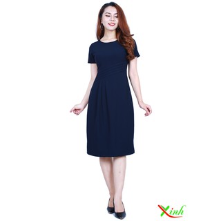 Đầm suông xanh đen che bụng ThoiTrangXinh DL441