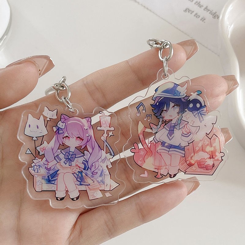 Móc Khóa Acrylic Hình Thủy Thủ Mặt Trăng Diluc Ragnvindr Kaedehara Kazuha Xiao Zhongli