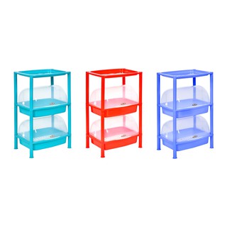 Kệ lồng nhựa 2 tầng có lồng (trạn để úp bát đũa) song long