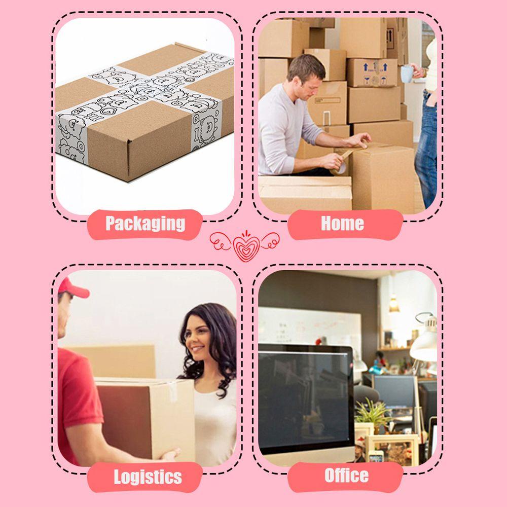 GOGOUP Cuộn Băng Keo Dán Quà Tặng Họa Tiết Hoạt Hình Dễ Thương