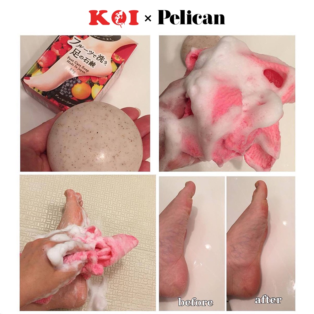 Xà phòng chăm sóc chân chiết xuất hoa trái cây Pelican Foot Care Soap 80g