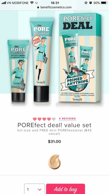 [CÓ SẴN] 🐳 Set Kem Lót Benefit The Pore Fessional POREFECT DEAL 🐳 | BigBuy360 - bigbuy360.vn