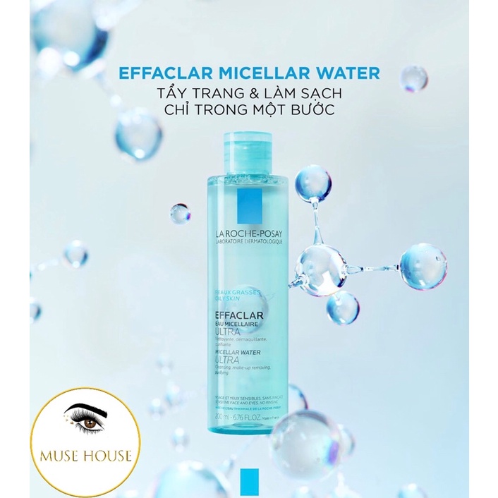 Nước tẩy trang La Roche Posay micellar water ultra 400ml da dầu da nhạy cảm - MUSE HOUSE