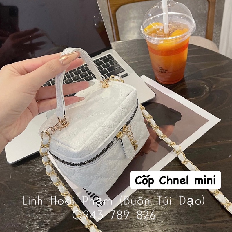 Túi đeo chéo nữ dáng cốp tròn mini nhỏ xinh (ảnh thật)