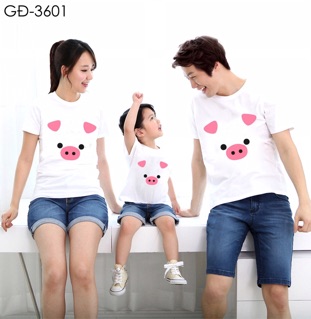 Bộ hình áo thun con heo 2