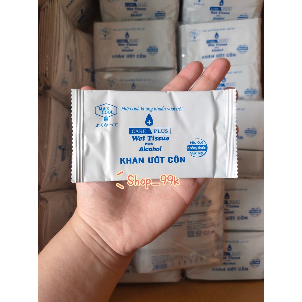 Khăn ướt Cồn Max Cool kháng khuẩn Wet Tissue Alcohol_01 cái