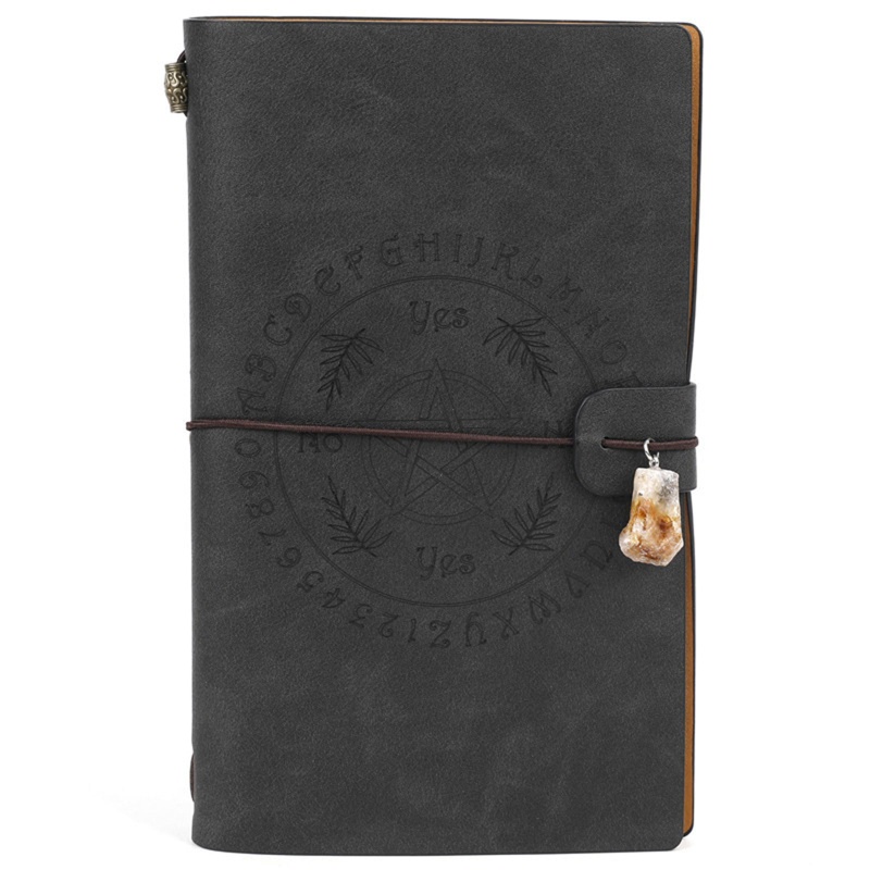 Sổ Tay Ghi Chú Bằng Da Màu Đen Co Giãn Dành Cho Văn Phòng / Trường Học