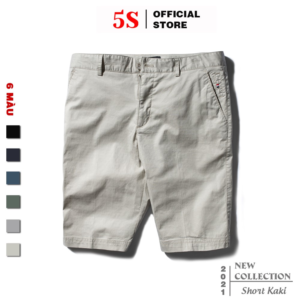 Quần Short Nam 5S (6 Màu) , Chất Liệu KaKi Cotton, Thấm Hút Mồ Hôi, Co Giãn Thoải Mái (QSK21002-02)