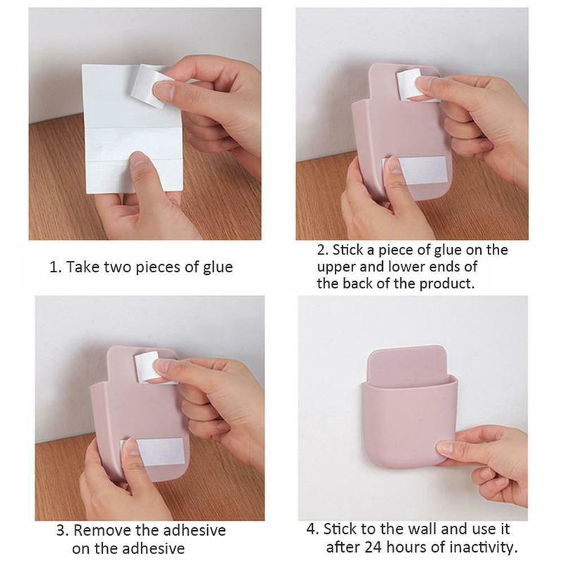 Air Conditioner TV Remote Control Paste Holder Case/ ABS Wall Mount Mobile Phone Storage Box Organiser
