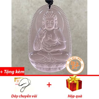Mặt Dây Chuyền Phật Bản Mệnh Phật A Di Đà Lưu Ly Hồng