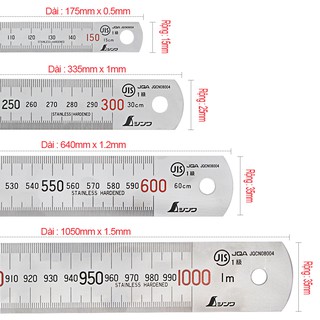 Thước lá inox Shinwa Nhật Bản (150-300mm)