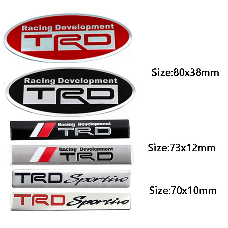 Miếng dán chữ trang trí xe hơi Toyota Avensis Auris Hilux Reiz Trd