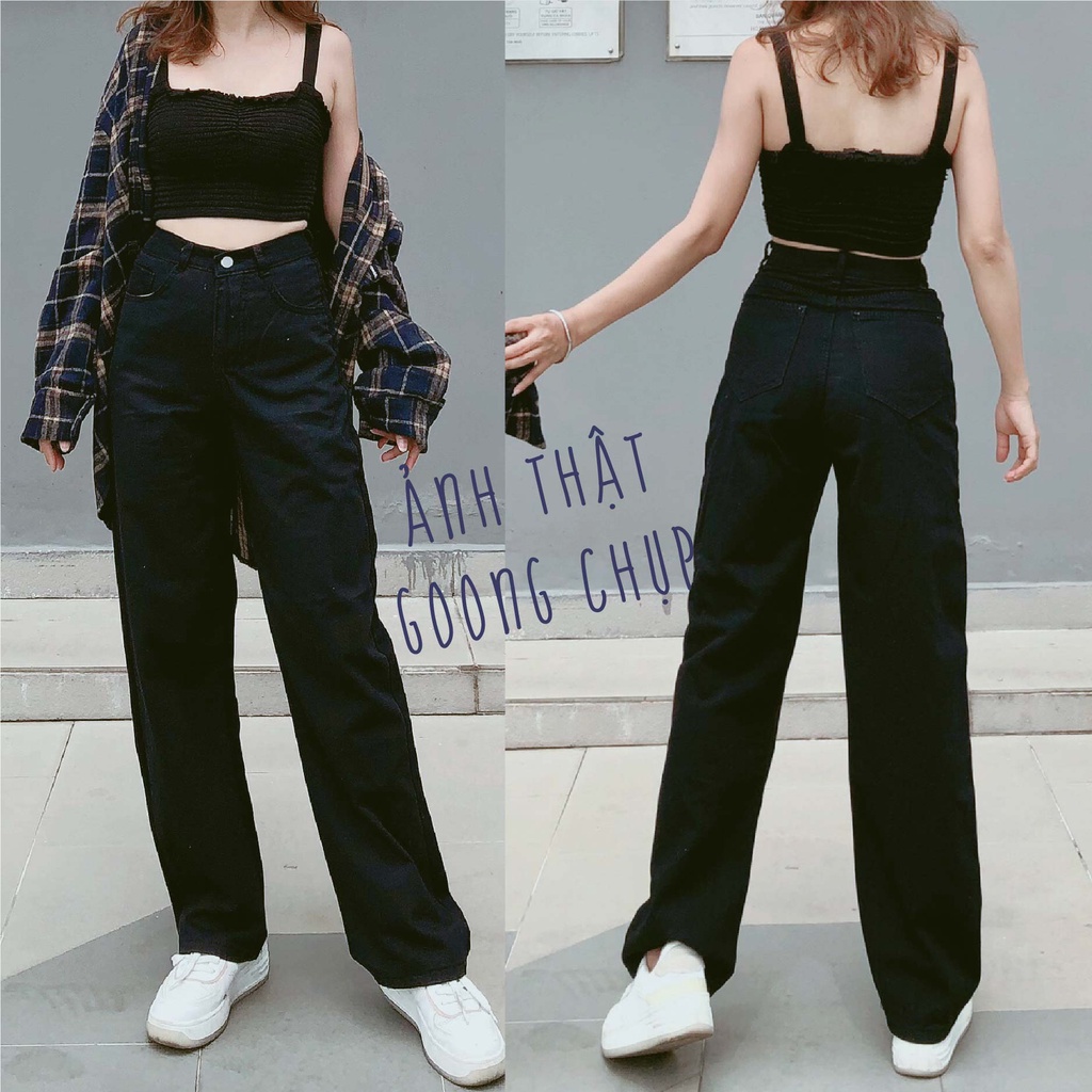 Quần Jeans, baggy jean nữ cao cấp ống suông, rộng hàng hottrend 2022 | BigBuy360 - bigbuy360.vn