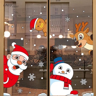 [ FAST SHIPPING ]Decals Christmas Stickers Electrostatic Environmentally Friendly Removable